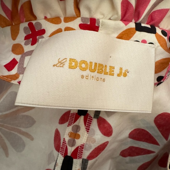 La doubleJ Dress Short & Sassy Vetrata floral Flared Ruffle Sleeve Dress M - Picture 6 of 9